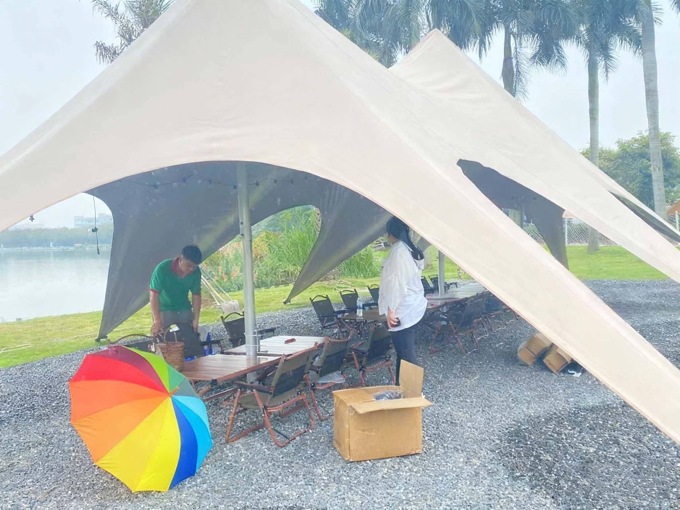 形营地帐篷源头厂家适配户外露营景区住宿商业活动多场景需求AG真人佛山好来居金属结构房屋有限公司：轻奢度假住宿钟(图3)